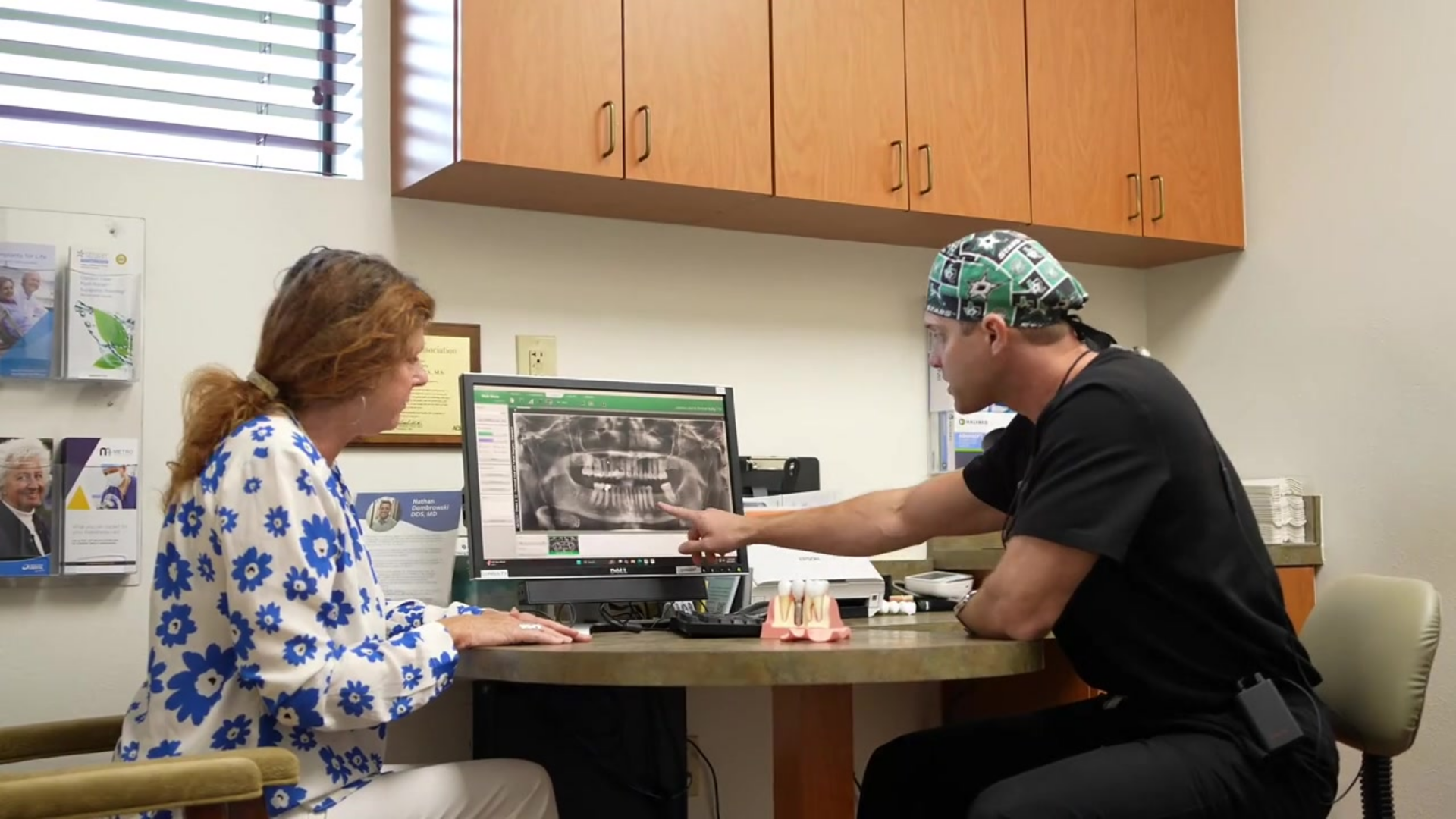 Dr. Dombrowski with patient