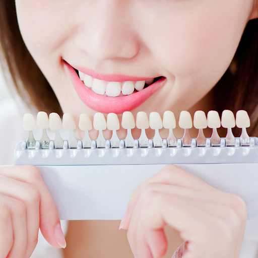 teeth whitening, woman with teeth whitening options