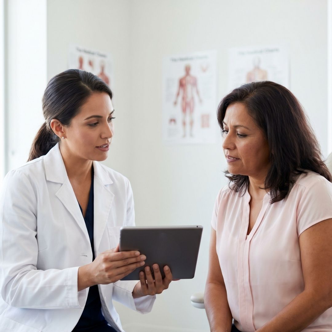 doctor talking to patient