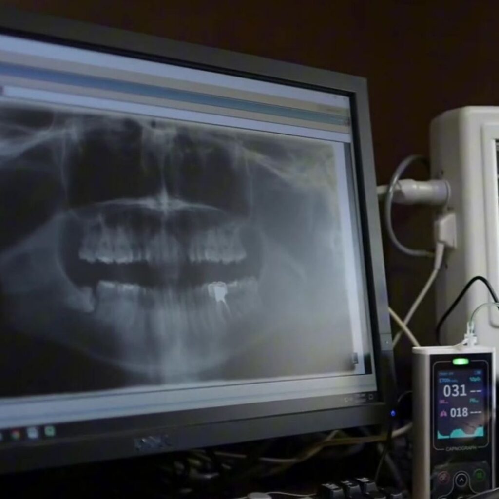 xray of a mouth