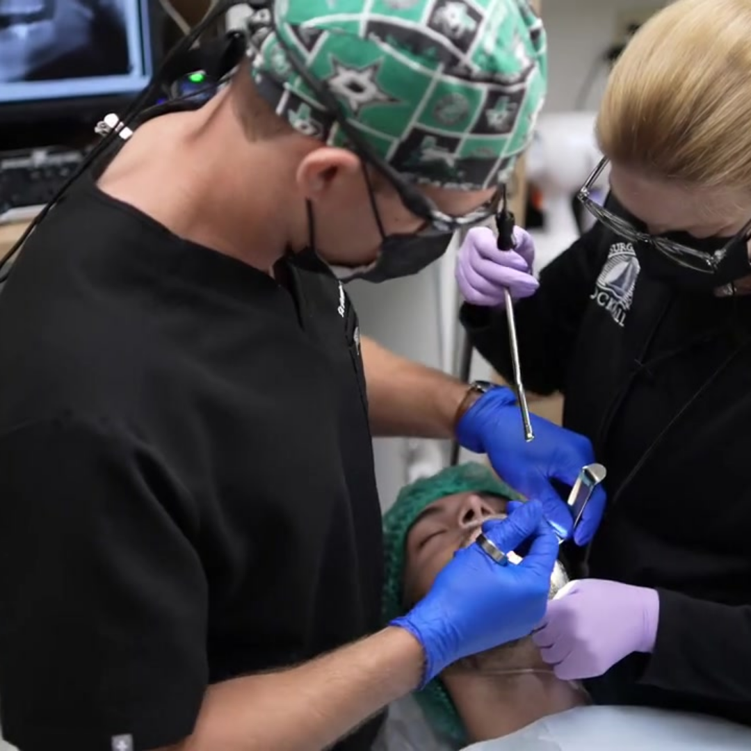 Rockwall Oral Surgery patient during an appointment